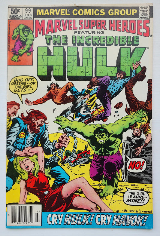 MARVEL SUPER-HEROES #99 FEATURING HULK 1980 NEWSSTAND Marvel Super-Heroes MARVEL COMICS