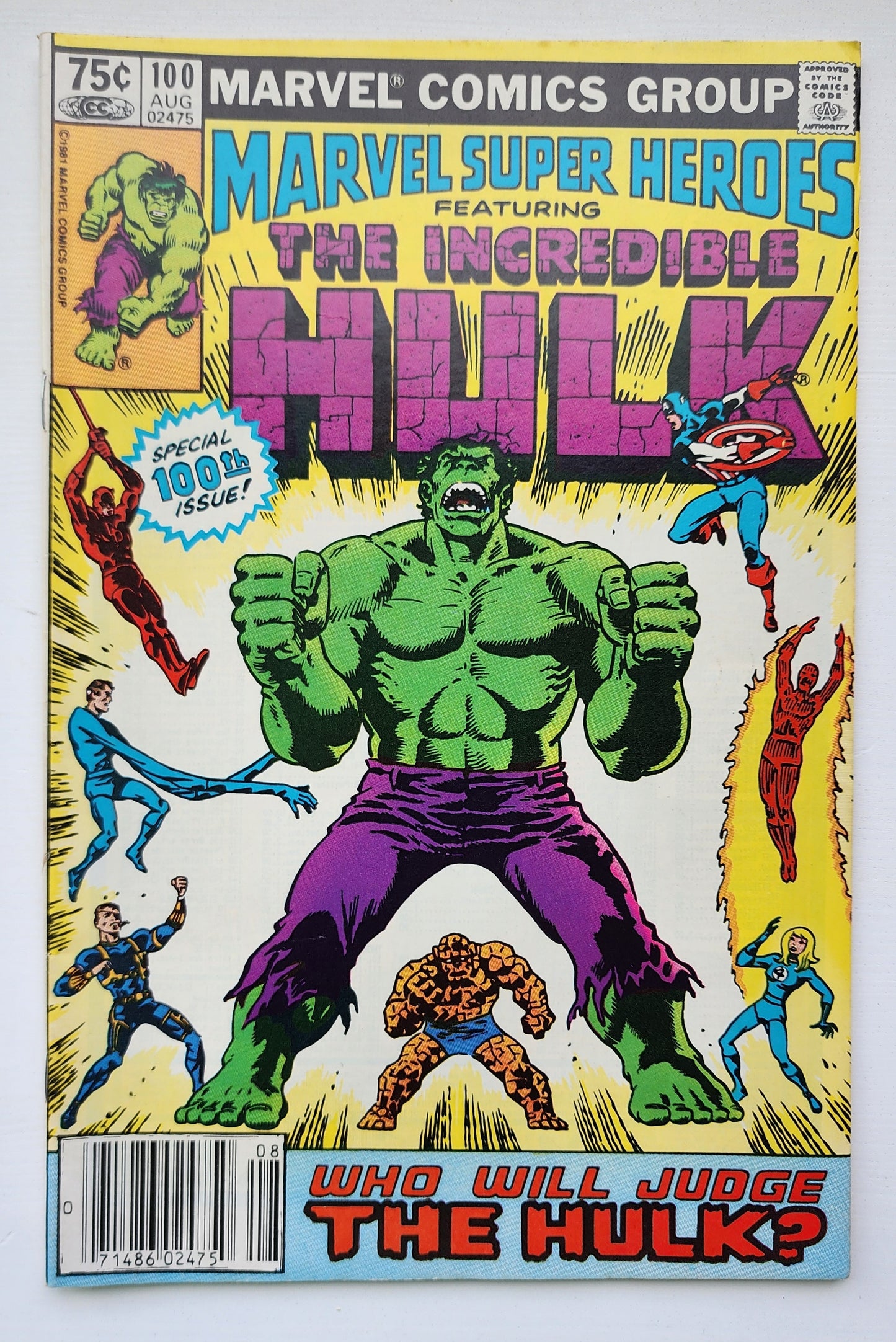 MARVEL SUPER-HEROES #100 FEATURING HULK 1981 NEWSSTAND Marvel Super-Heroes MARVEL COMICS