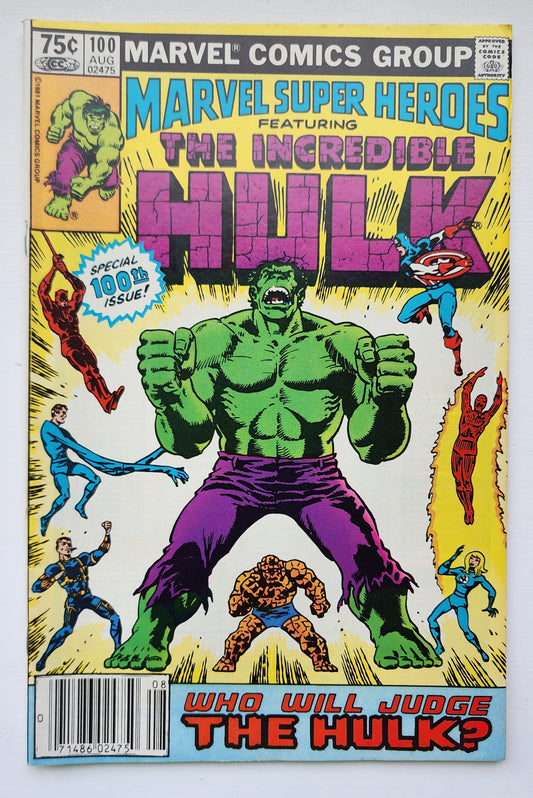 MARVEL SUPER-HEROES #100 FEATURING HULK 1981 NEWSSTAND Marvel Super-Heroes MARVEL COMICS