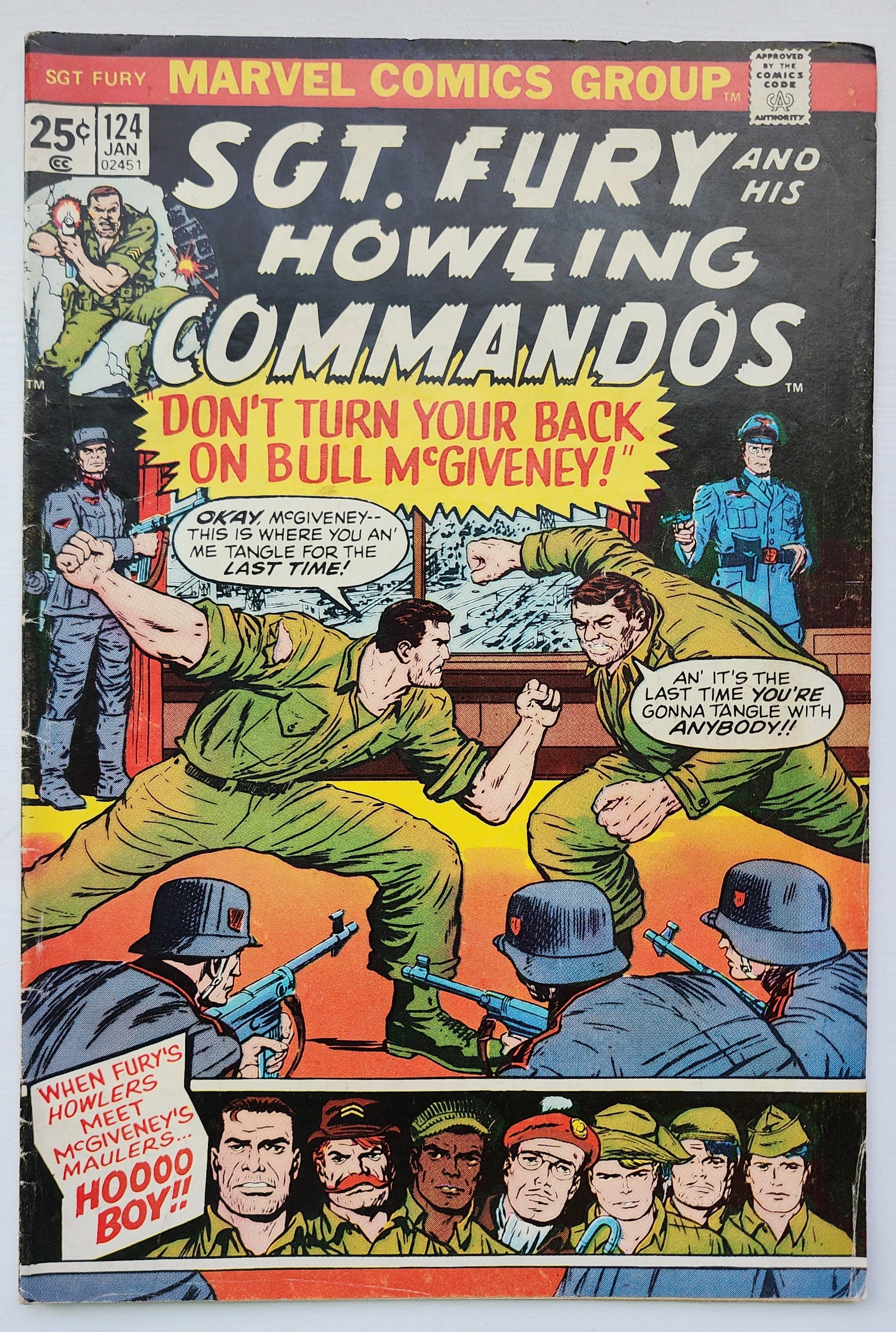 SGT FURY AND HIS HOWLING COMMANDOS #124 1974 Sgt Fury MARVEL COMICS