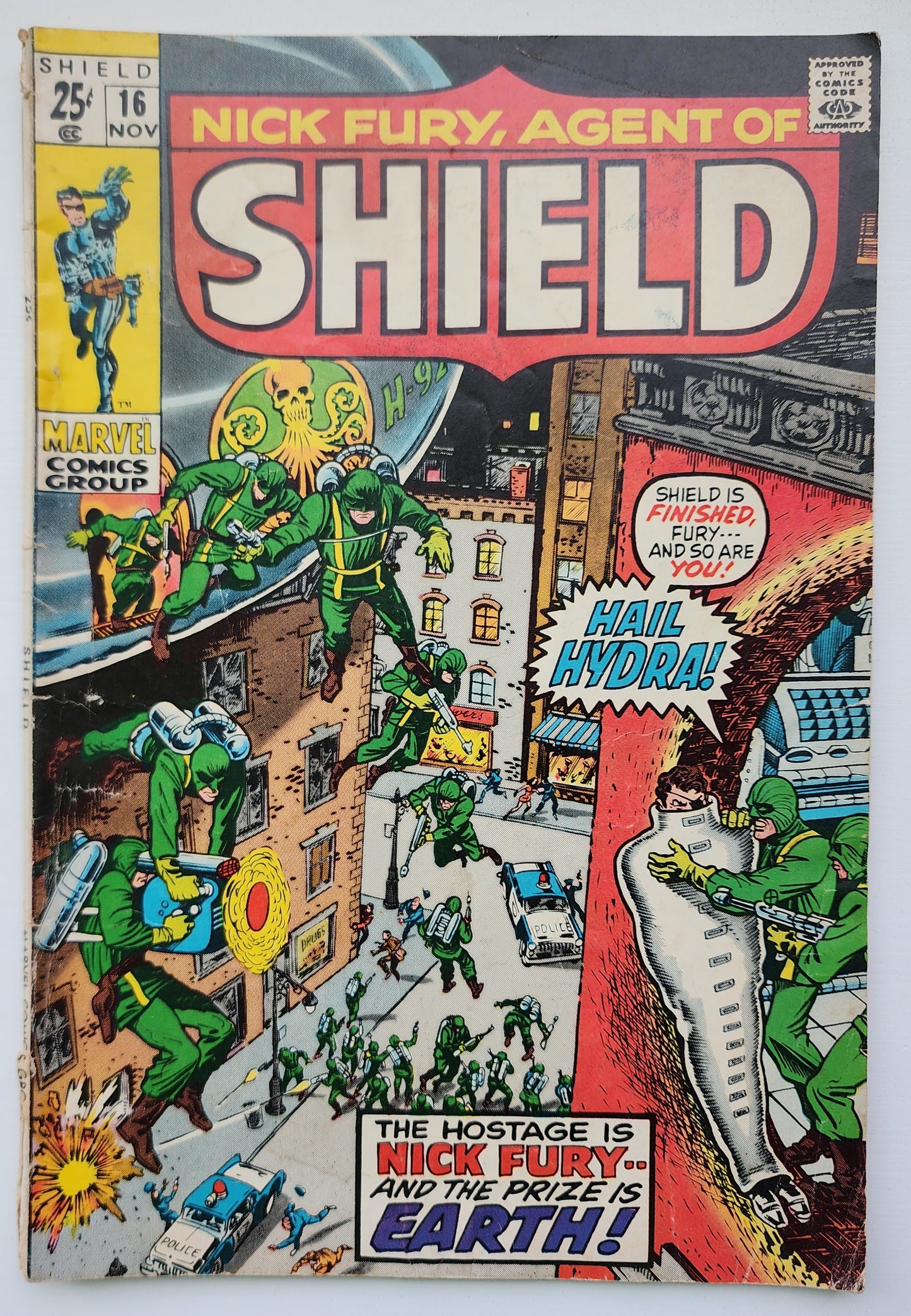 NICK FURY AGENT OF SHIELD #16 1970 MARVEL COMICS