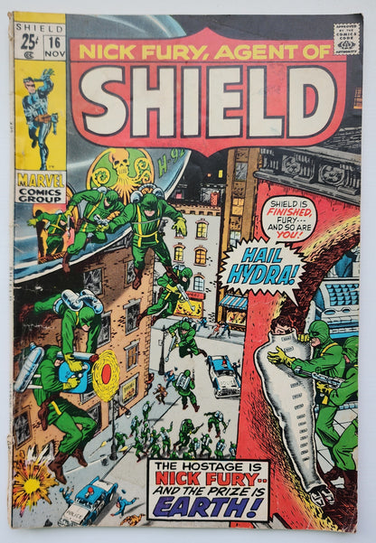 NICK FURY AGENT OF SHIELD #16 1970 MARVEL COMICS