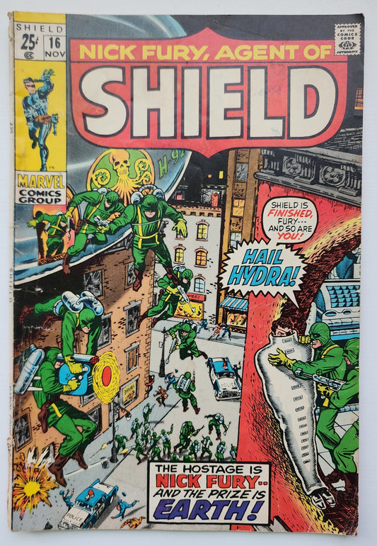 NICK FURY AGENT OF SHIELD #16 1970 MARVEL COMICS