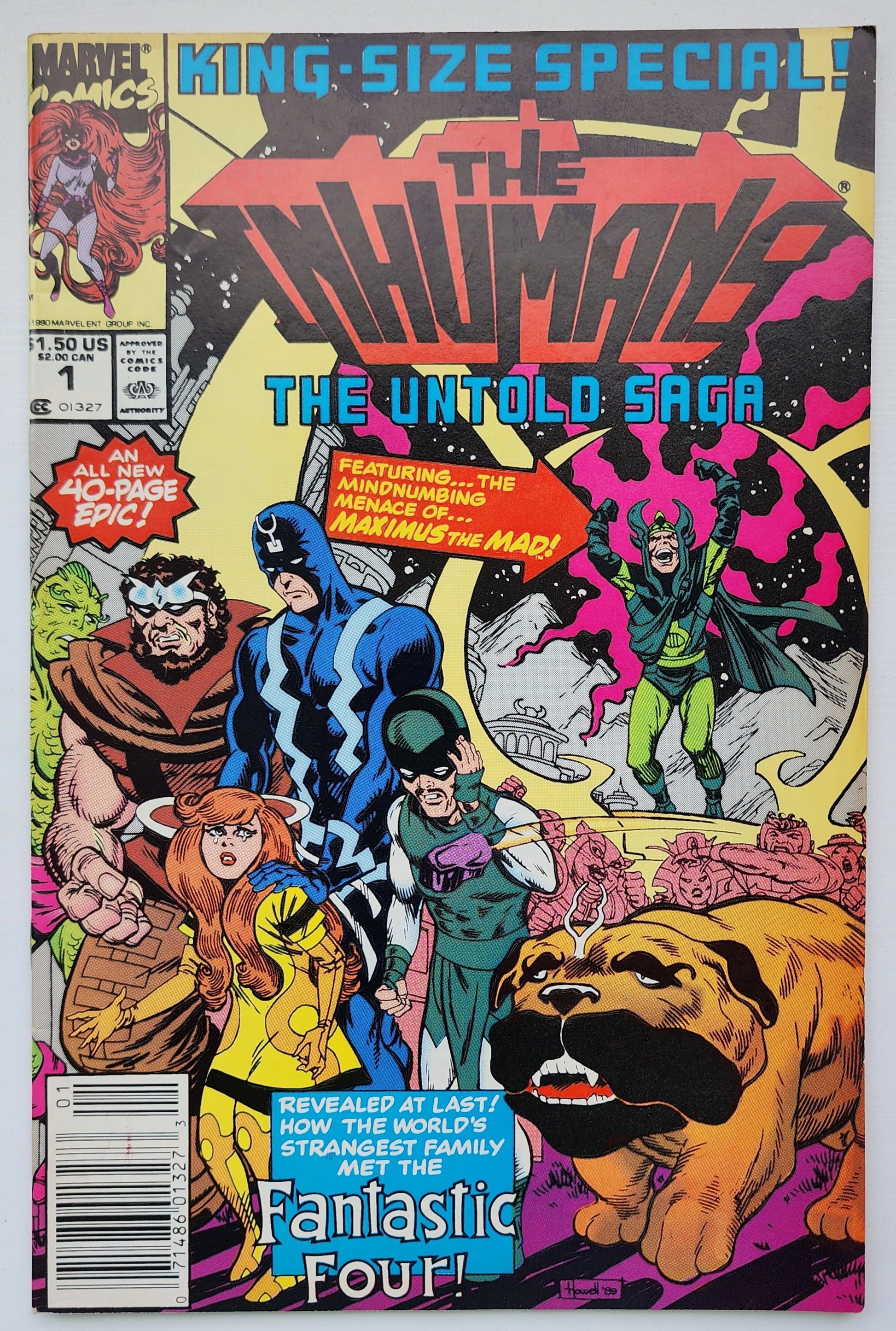 INHUMANS UNTOLD SAGA #1 1990 NEWSSTAND Inhumans MARVEL COMICS