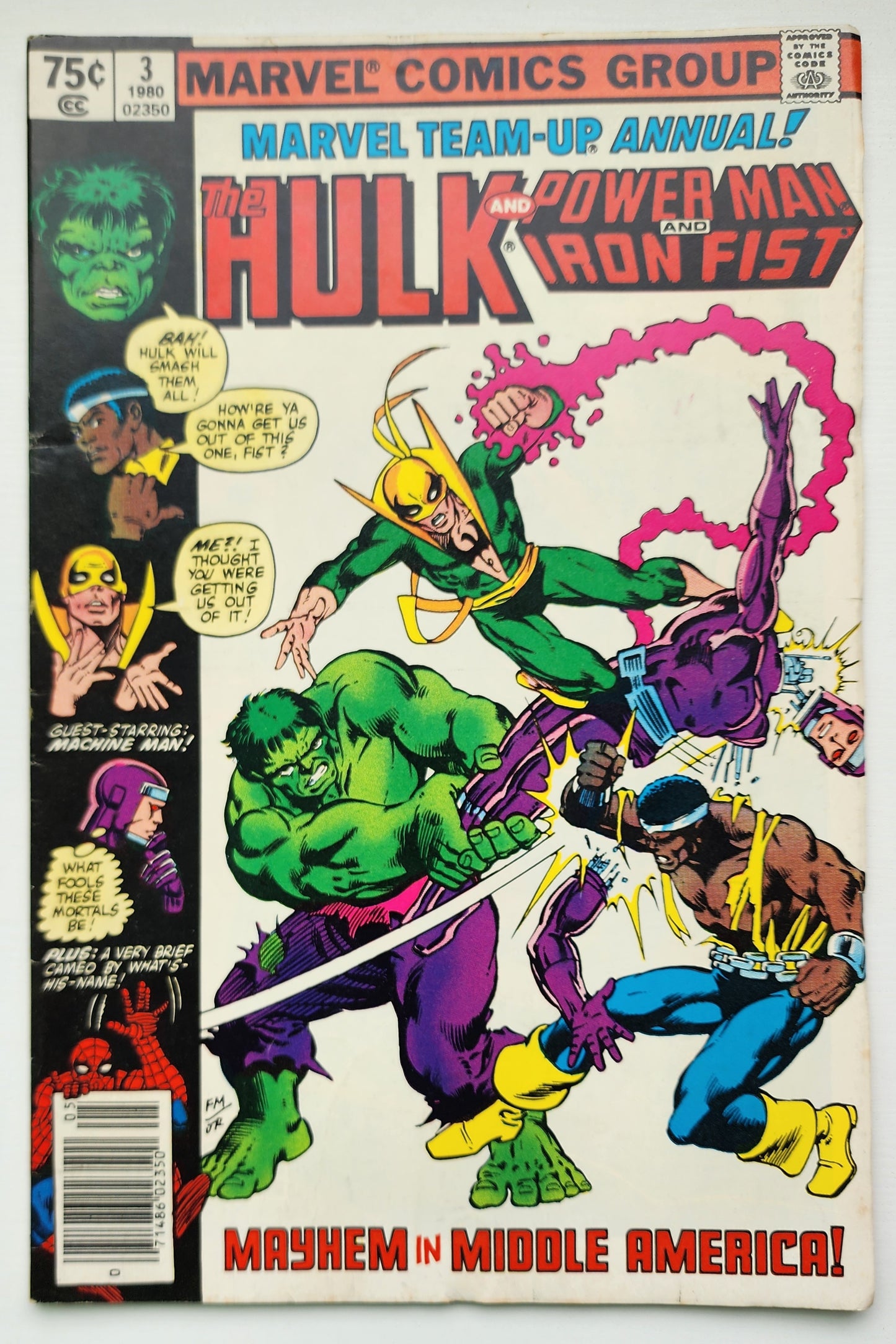 MARVEL TEAM UP ANNUAL #3 HULK POWER MAN IRON FIST 1980 NEWSSTAND MARVEL COMICS