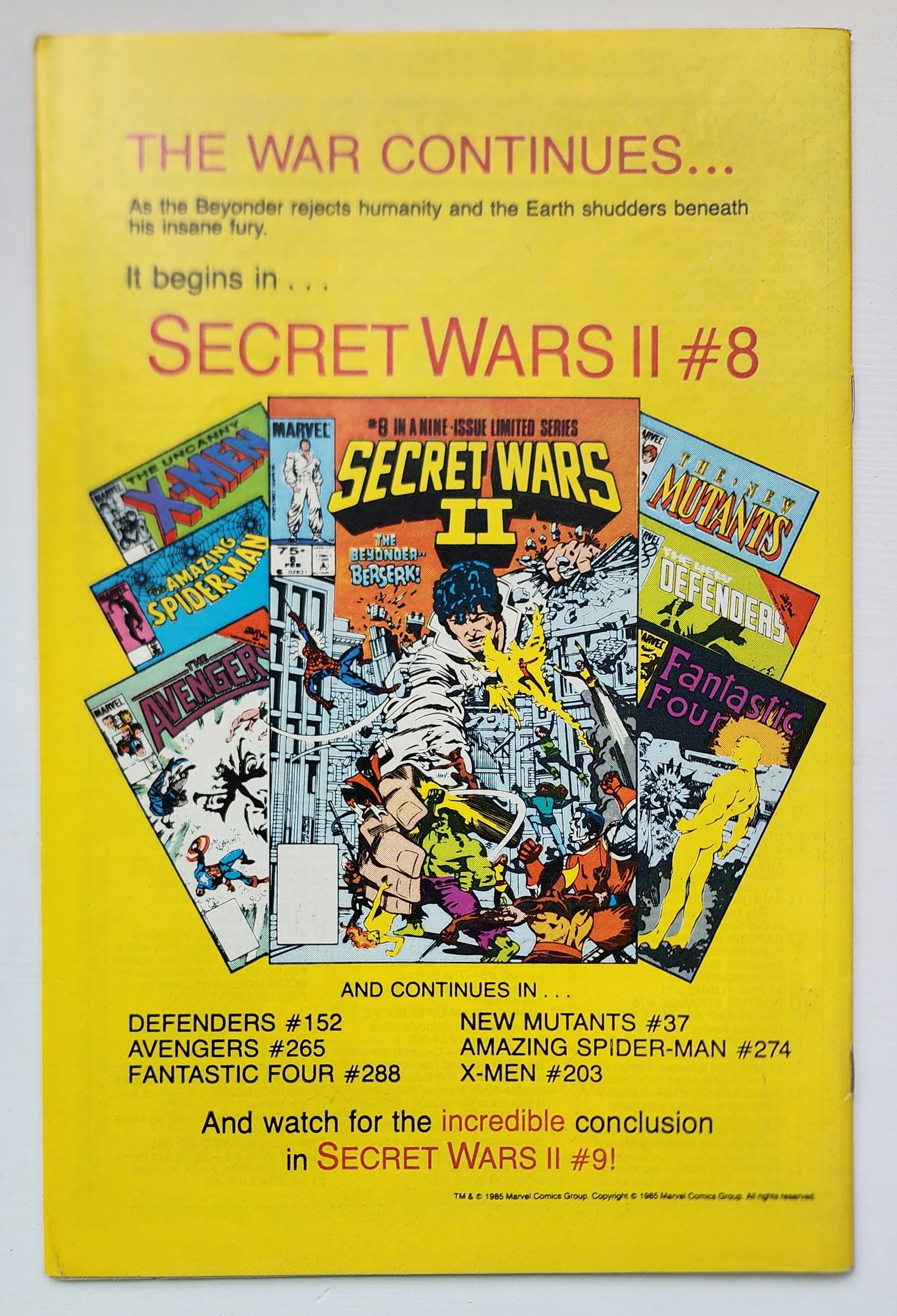 VISION AND SCARLET WITCH #5 1986 NEWSSTAND MARVEL COMICS