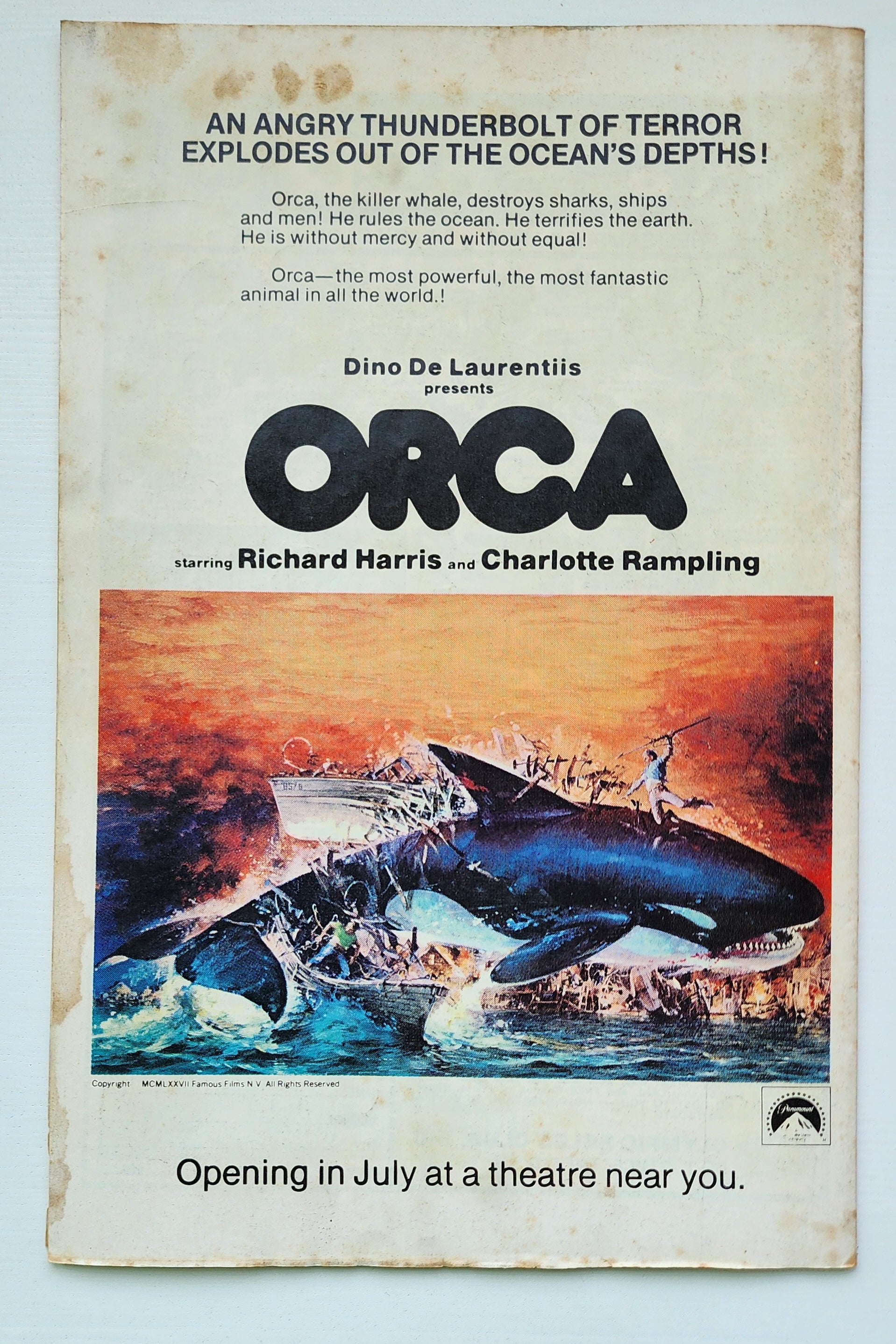 HUMAN FLY #1 1977 NEWSSTAND MARVEL COMICS