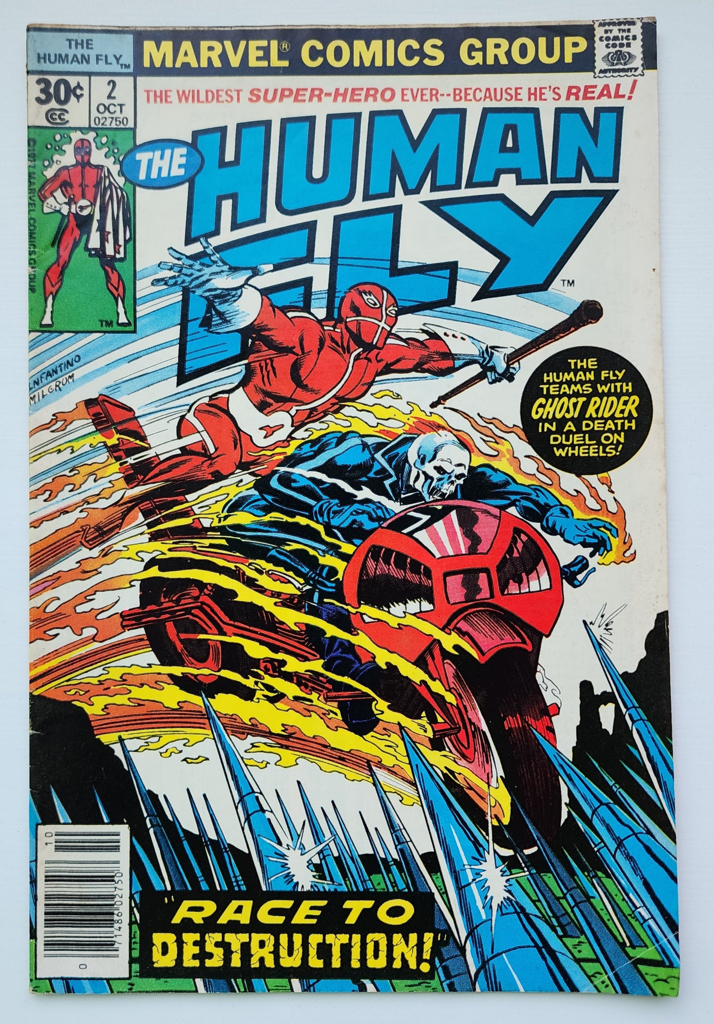 HUMAN FLY #2 1977 NEWSSTAND MARVEL COMICS