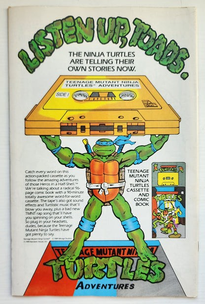 TEENAGE MUTANT NINJA TURTLES TMNT ADVENTURES #2 1989 NEWSSTAND TMNT ARCHIE COMICS