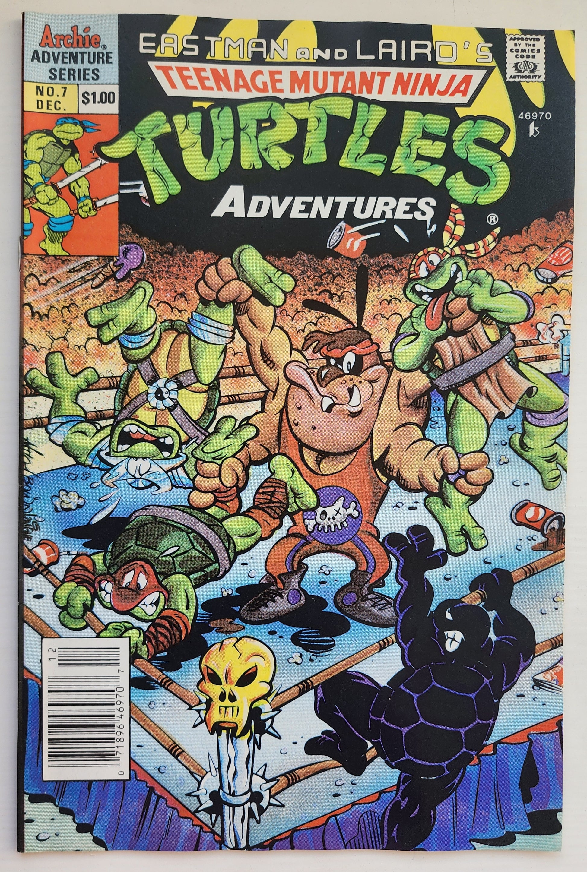 TEENAGE MUTANT NINJA TURTLES TMNT ADVENTURES #7 1989 NEWSSTAND TMNT ARCHIE COMICS