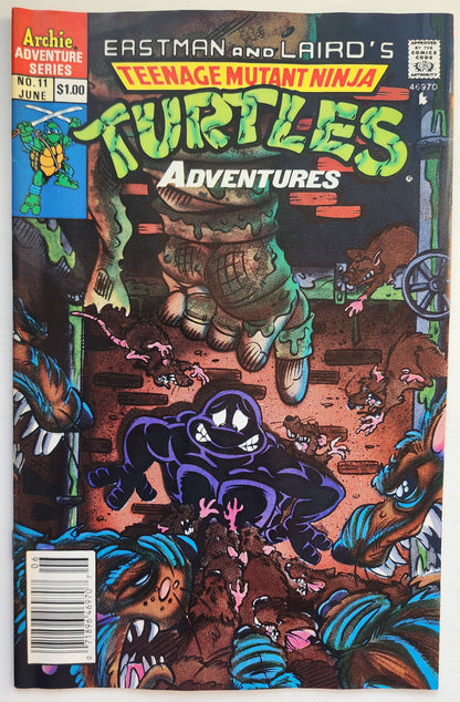 TEENAGE MUTANT NINJA TURTLES TMNT ADVENTURES #11 1990 NEWSSTAND TMNT ARCHIE COMICS
