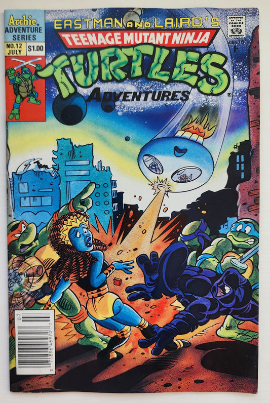 TEENAGE MUTANT NINJA TURTLES TMNT ADVENTURES #12 1990 NEWSSTAND TMNT ARCHIE COMICS
