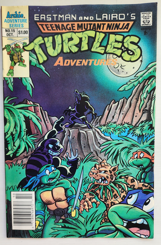 TEENAGE MUTANT NINJA TURTLES TMNT ADVENTURES #15 1990 NEWSSTAND TMNT ARCHIE COMICS