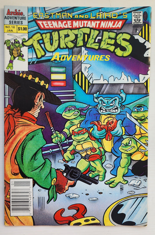 TEENAGE MUTANT NINJA TURTLES TMNT ADVENTURES #16 1991 NEWSSTAND TMNT ARCHIE COMICS