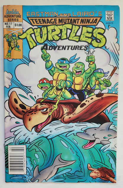 TEENAGE MUTANT NINJA TURTLES TMNT ADVENTURES #17 1991 NEWSSTAND TMNT ARCHIE COMICS