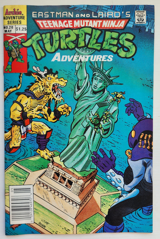 TEENAGE MUTANT NINJA TURTLES TMNT ADVENTURES #20 1991 NEWSSTAND TMNT ARCHIE COMICS
