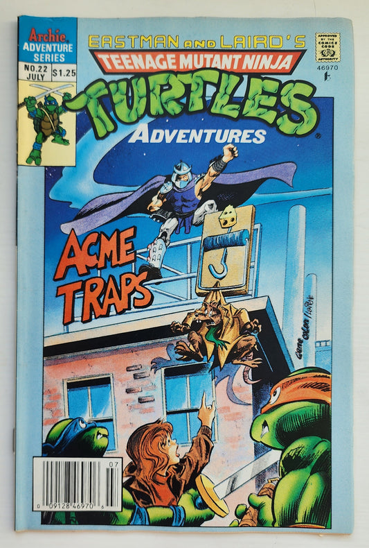 TEENAGE MUTANT NINJA TURTLES TMNT ADVENTURES #22 1991 NEWSSTAND [I01] TMNT ARCHIE COMICS