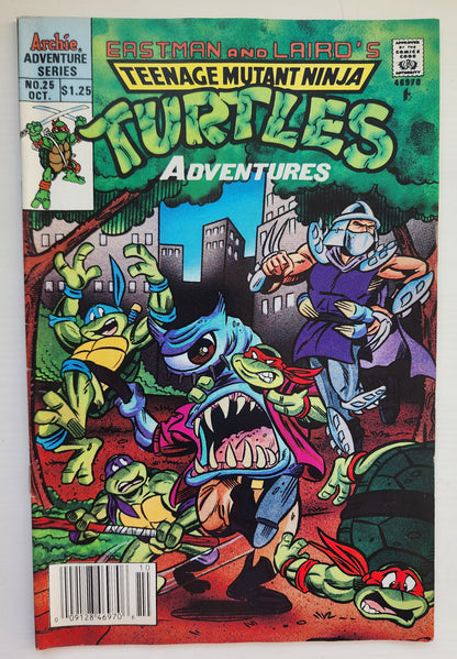 TEENAGE MUTANT NINJA TURTLES TMNT ADVENTURES #25 1991 NEWSSTAND [I02] TMNT ARCHIE COMICS