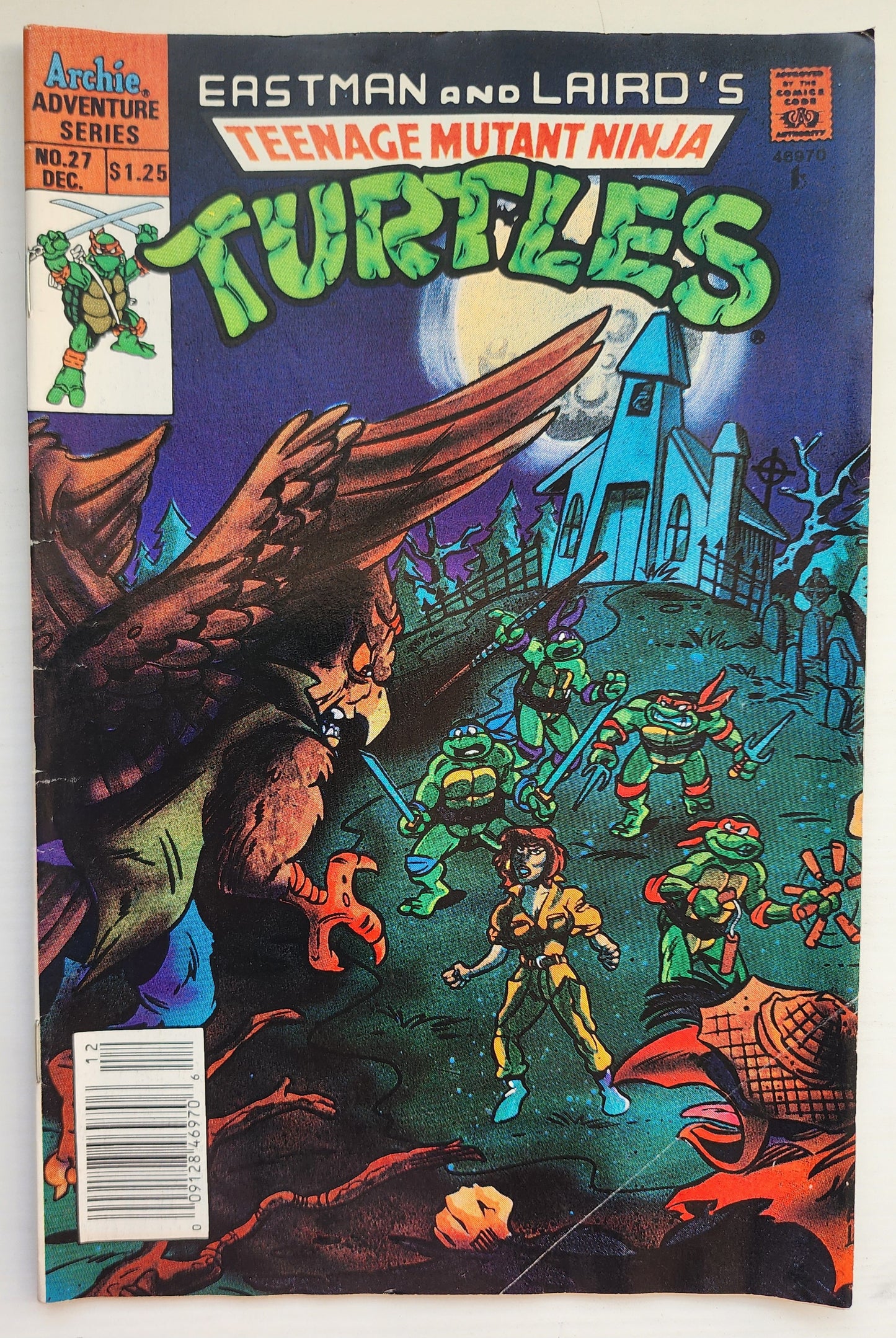 TEENAGE MUTANT NINJA TURTLES TMNT ADVENTURES #27 1991 NEWSSTAND TMNT ARCHIE COMICS