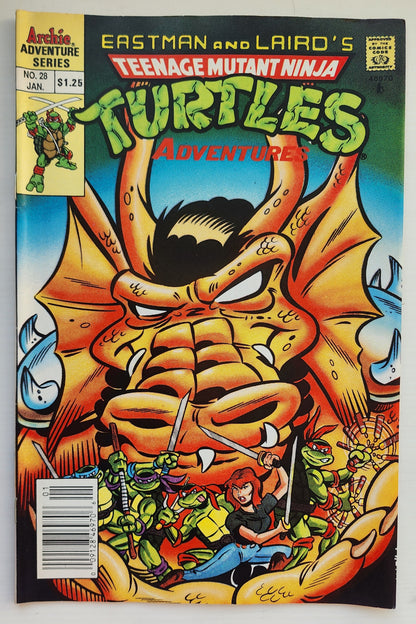 TEENAGE MUTANT NINJA TURTLES TMNT ADVENTURES #28 1992 NEWSSTAND TMNT ARCHIE COMICS
