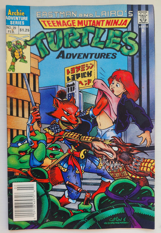 TEENAGE MUTANT NINJA TURTLES TMNT ADVENTURES #29 1992 NEWSSTAND TMNT ARCHIE COMICS