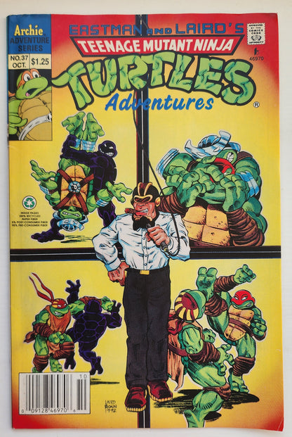 TEENAGE MUTANT NINJA TURTLES TMNT ADVENTURES #37 1992 NEWSSTAND TMNT ARCHIE COMICS