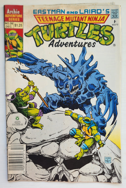 TEENAGE MUTANT NINJA TURTLES TMNT ADVENTURES #39 1992 NEWSSTAND TMNT ARCHIE COMICS