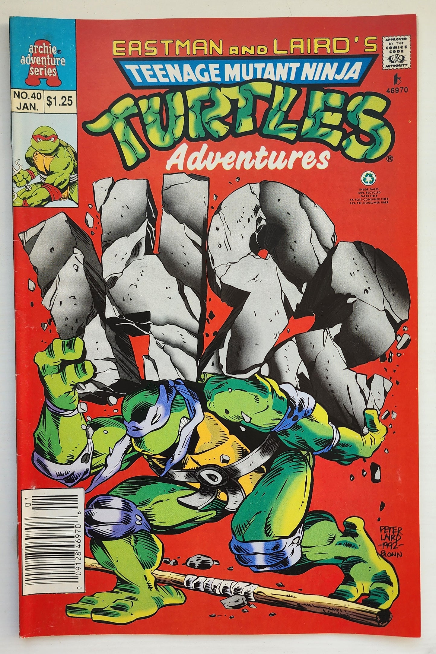 TEENAGE MUTANT NINJA TURTLES TMNT ADVENTURES #40 1993 NEWSSTAND TMNT ARCHIE COMICS