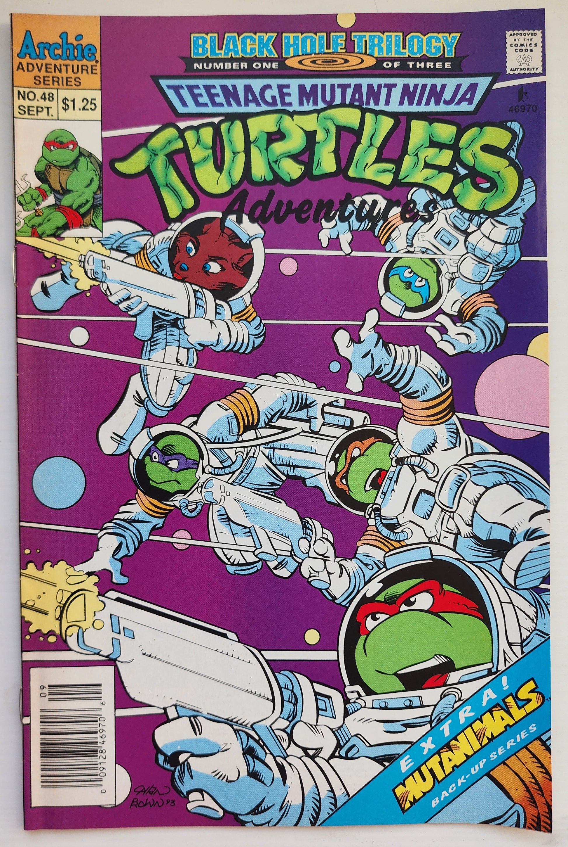 TEENAGE MUTANT NINJA TURTLES TMNT ADVENTURES #48 1993 NEWSSTAND TMNT ARCHIE COMICS