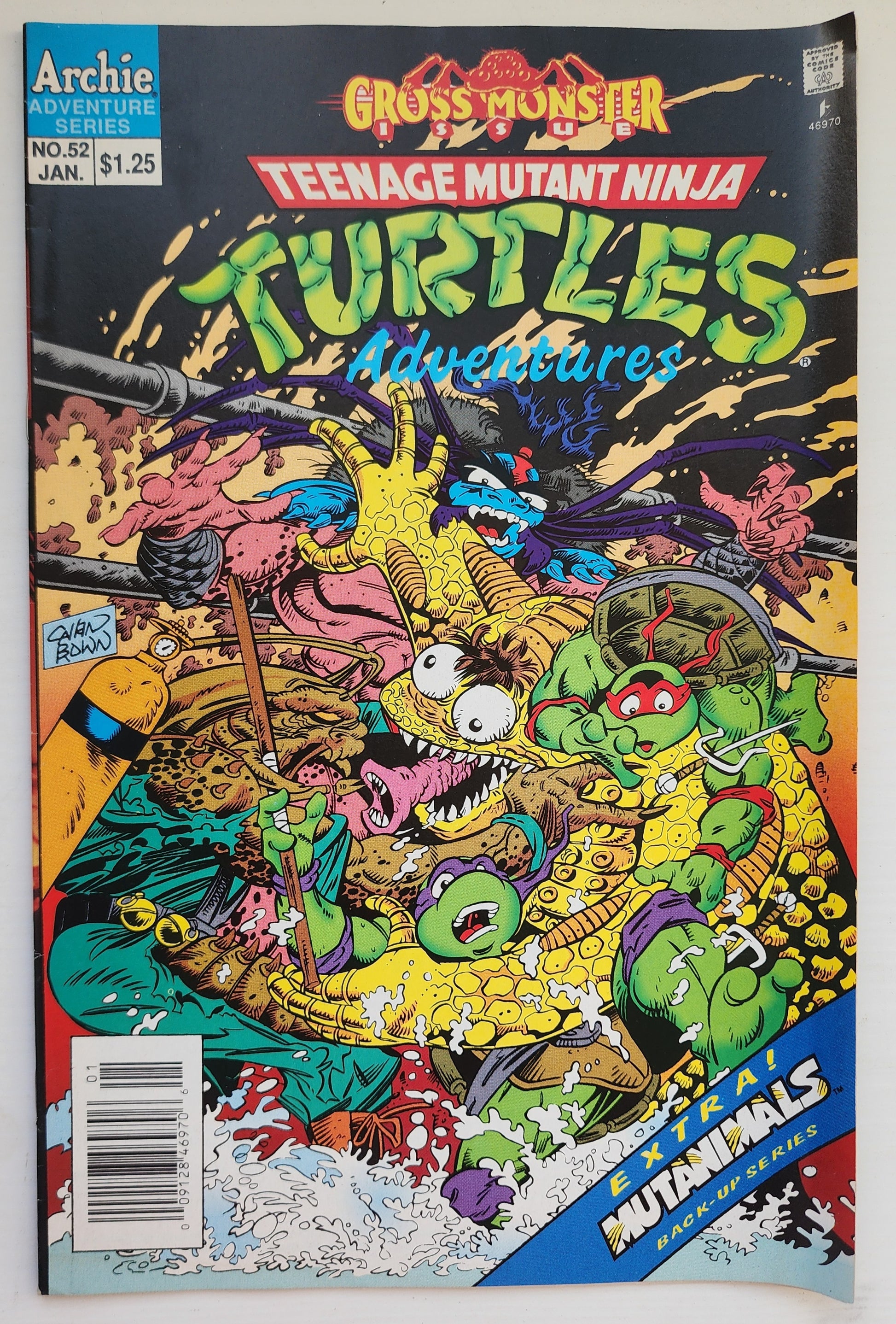 TEENAGE MUTANT NINJA TURTLES TMNT ADVENTURES #52 1993 NEWSSTAND TMNT ARCHIE COMICS