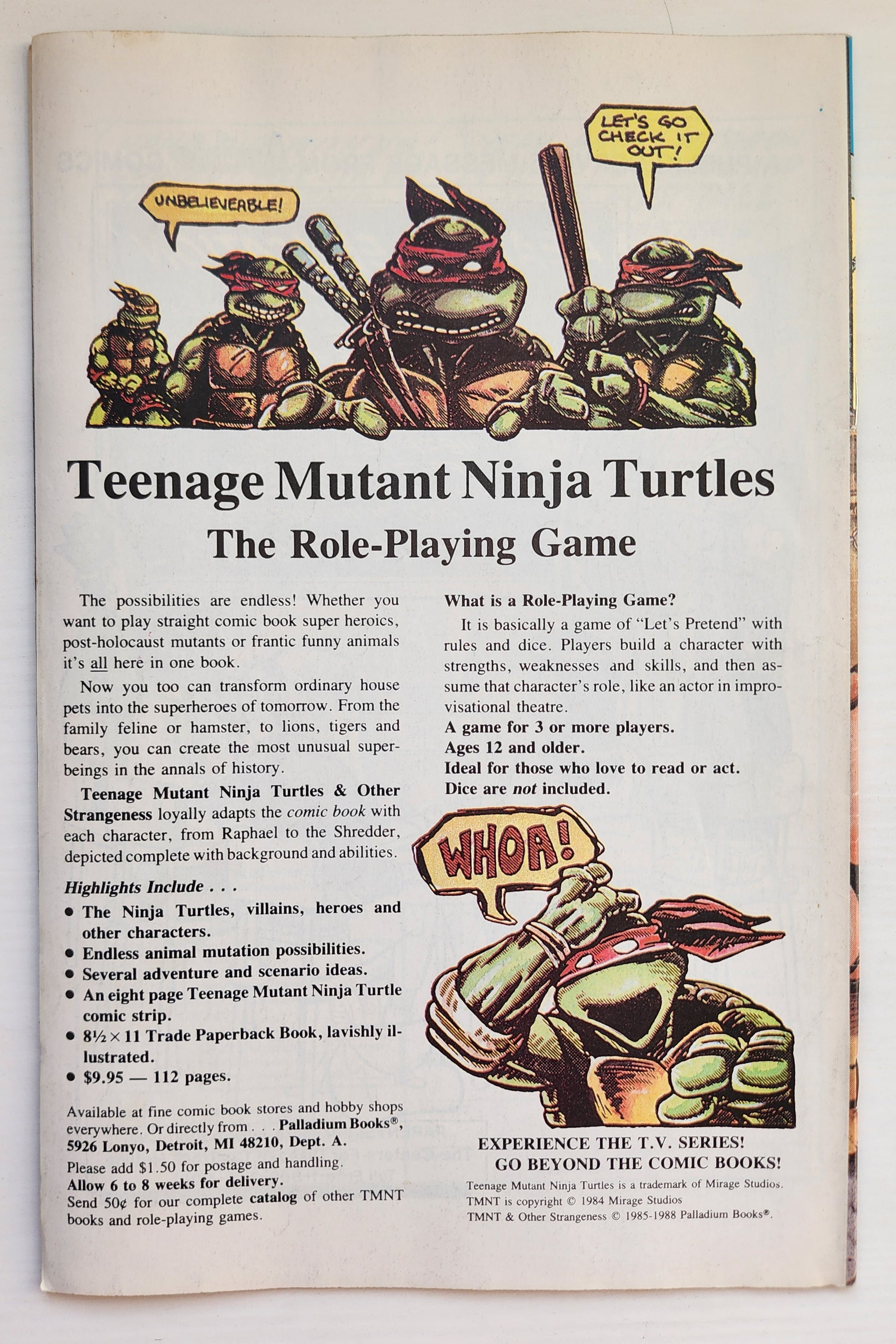 TEENAGE MUTANT NINJA TURTLES TMNT ADVENTURES #3 1988 NEWSSTAND TMNT ARCHIE COMICS