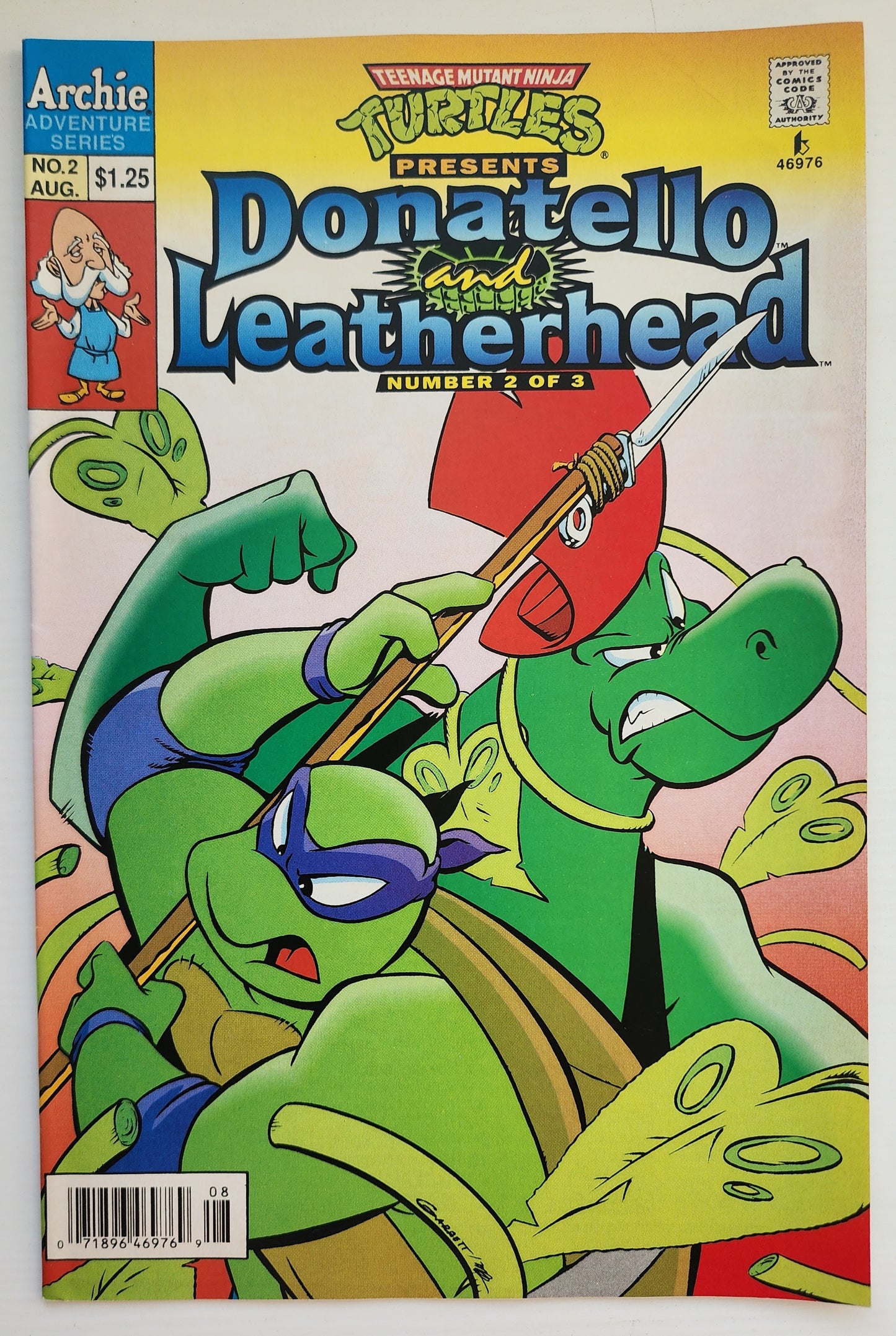 DONATELLO & LEATHERHEAD #2 TMNT 1993 NEWSSTAND TMNT ARCHIE COMICS
