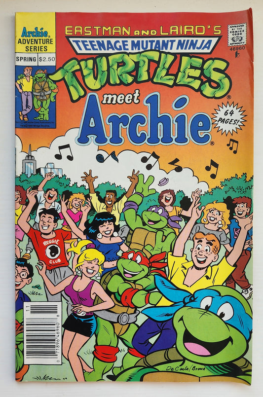 TEENAGE MUTANT NINJA TURTLES TMNT MEET ARCHIE 1991 NEWSSTAND TMNT ARCHIE COMICS
