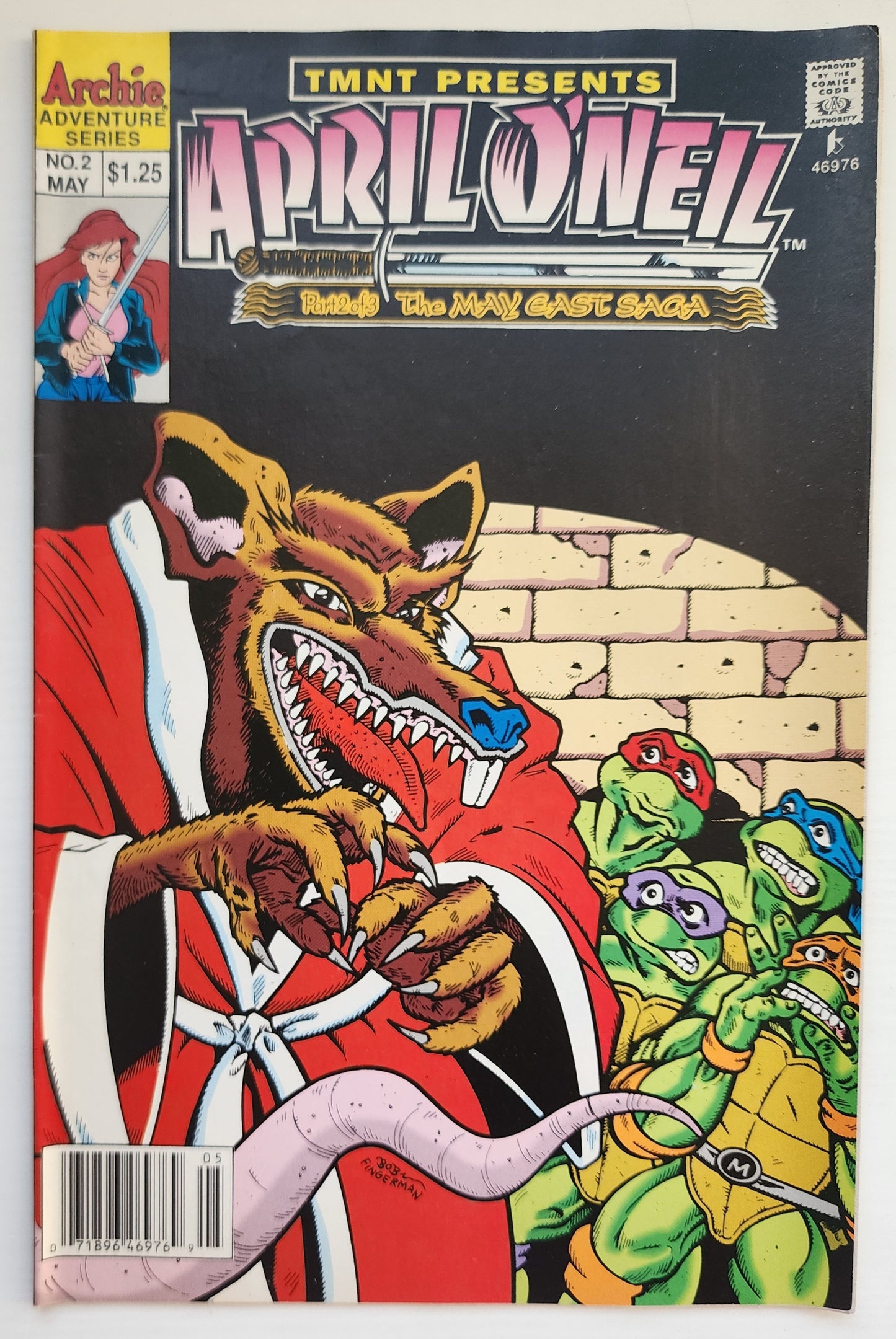TEENAGE MUTANT NINJA TURTLES TMNT PRESENTS APRIL O'NEIL #2 1993 NEWSSTAND TMNT ARCHIE COMICS