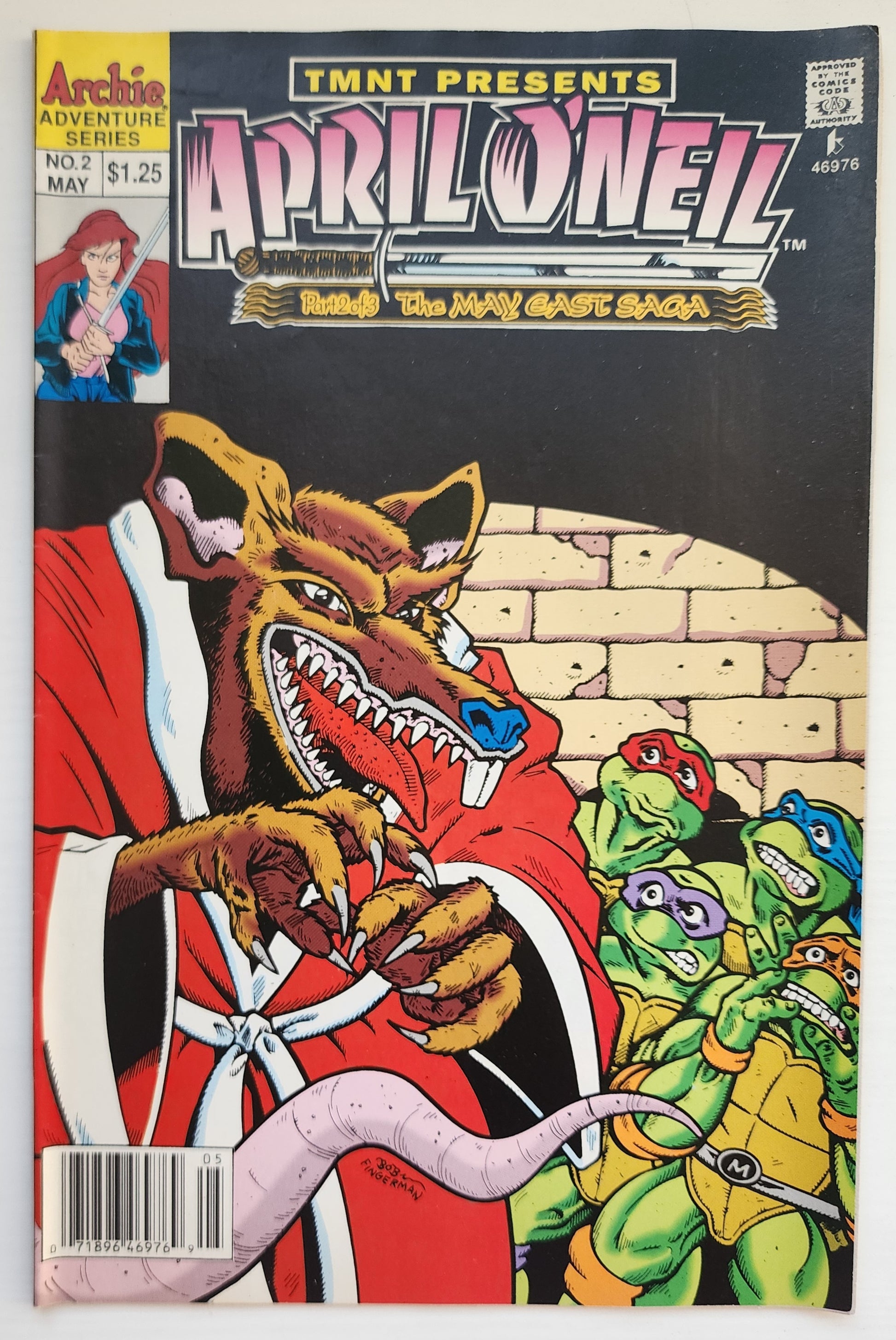 TEENAGE MUTANT NINJA TURTLES TMNT PRESENTS APRIL O'NEIL #2 1993 NEWSSTAND TMNT ARCHIE COMICS