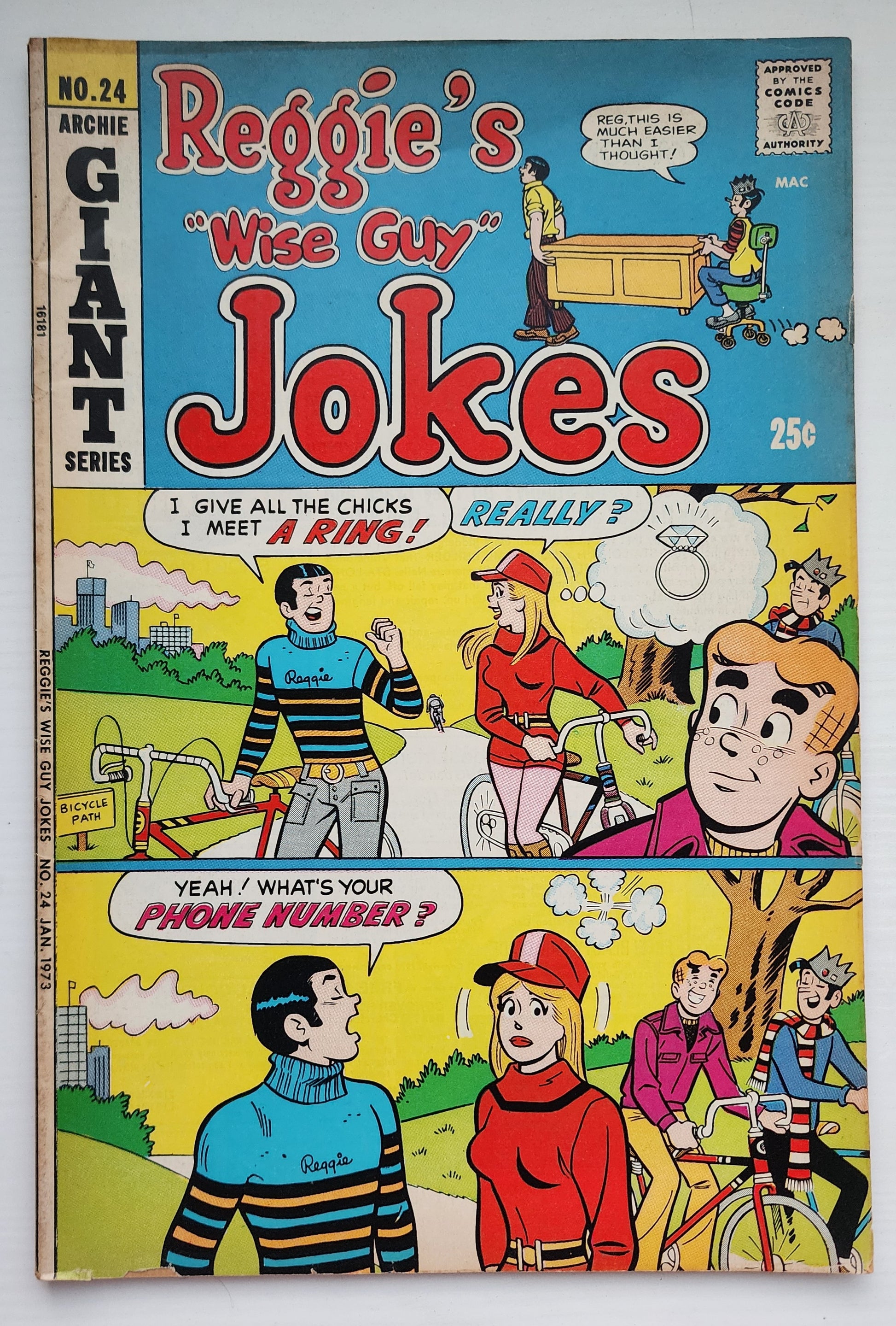 REGGIES WISE GUY JOKES #24 1973 Archie ARCHIE COMICS