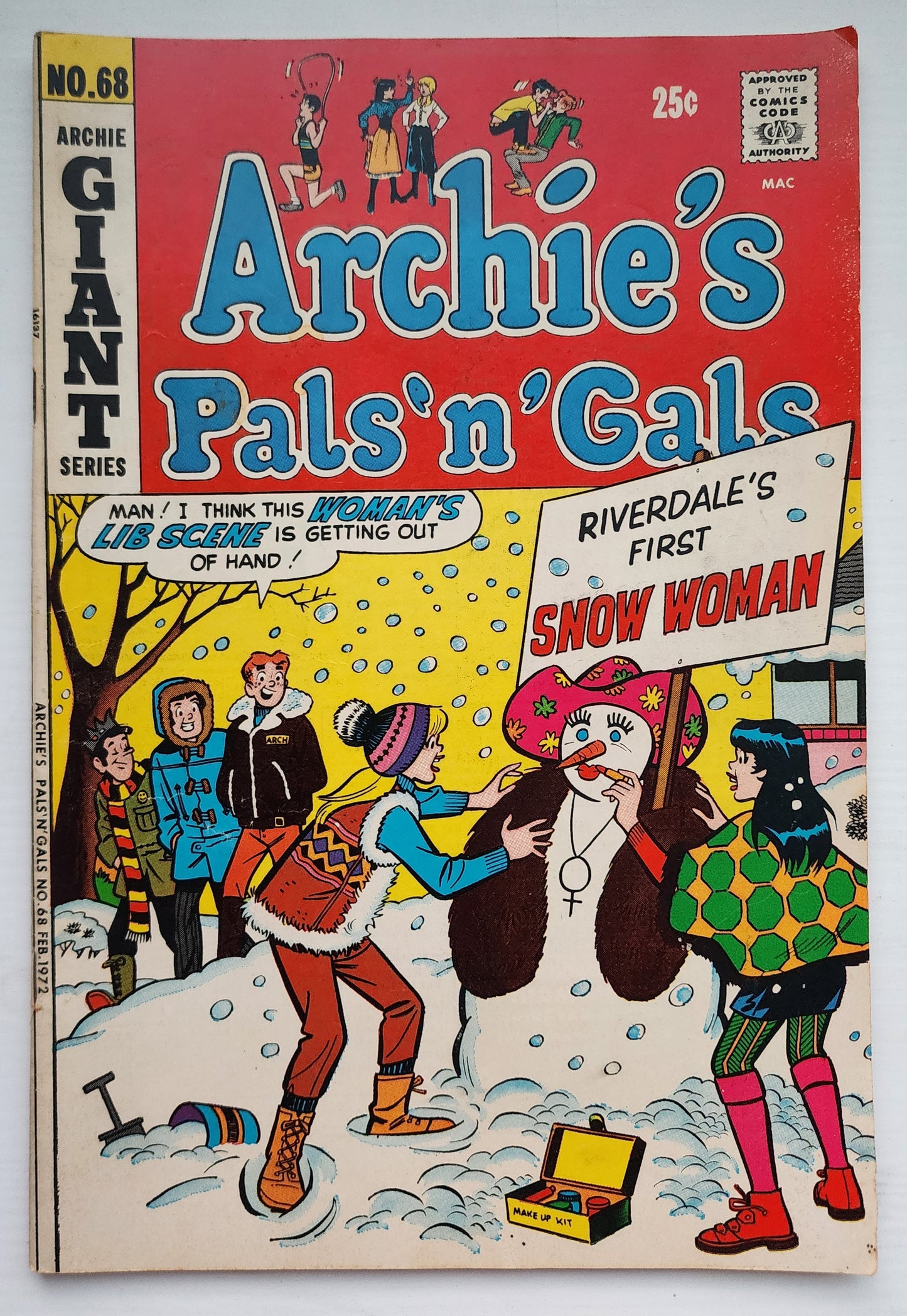 ARCHIES PALS N GALS #68 1972 Archie ARCHIE COMICS
