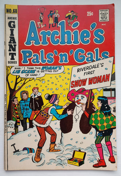 ARCHIES PALS N GALS #68 1972 Archie ARCHIE COMICS