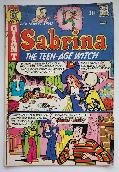 SABRINA THE TEENAGE WITCH #17 1974 Archie ARCHIE COMICS