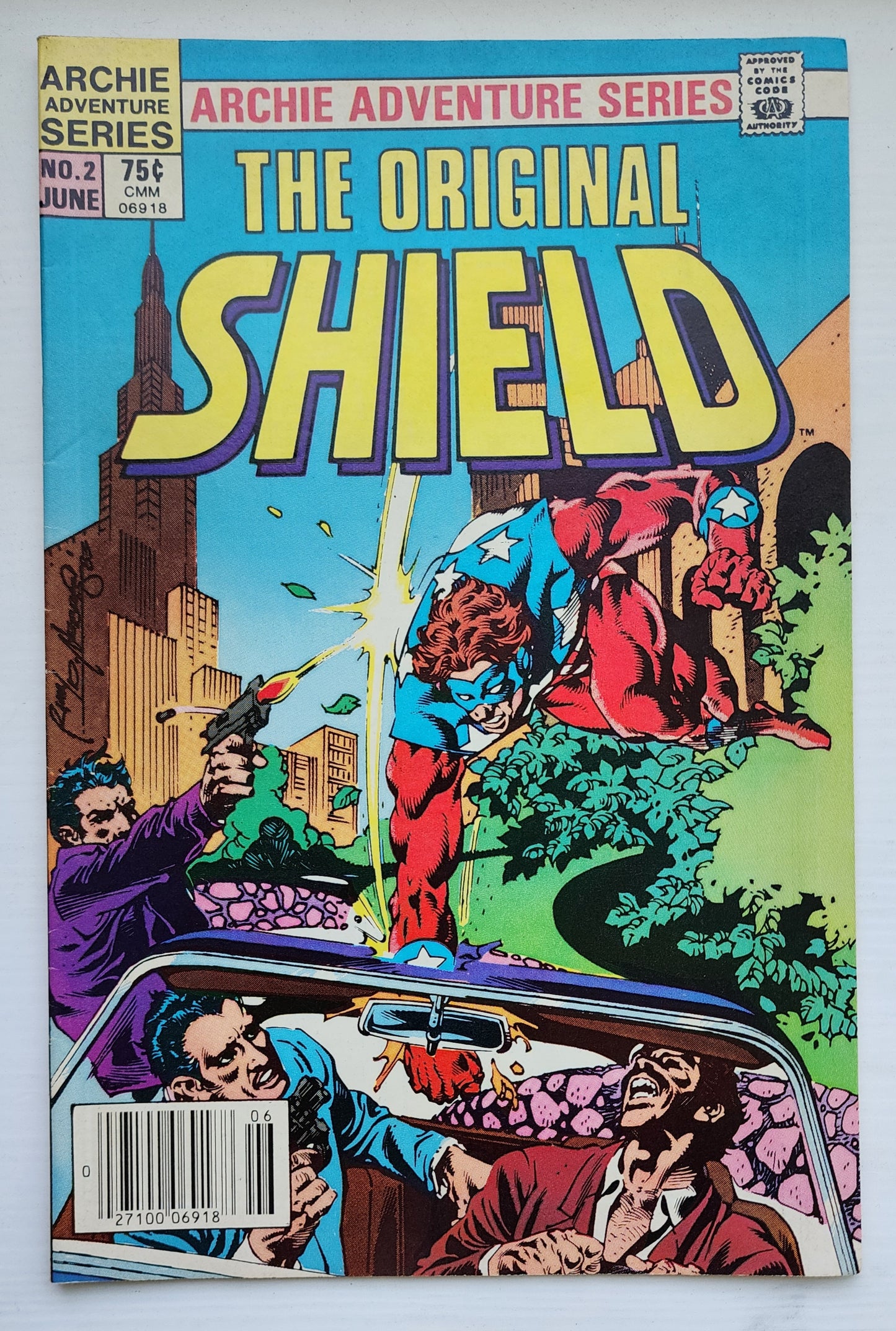 ORIGINAL SHIELD #2 1984 NEWSSTAND Archie ARCHIE COMICS