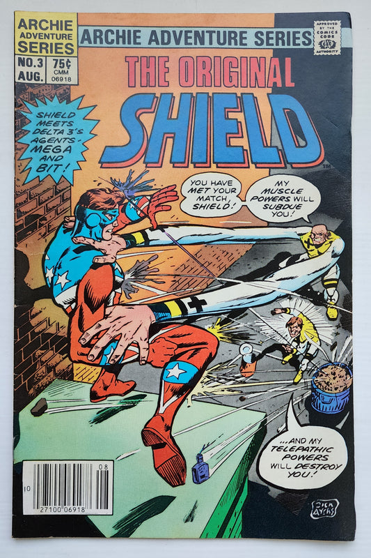 ORIGINAL SHIELD #3 1984 NEWSSTAND Archie ARCHIE COMICS