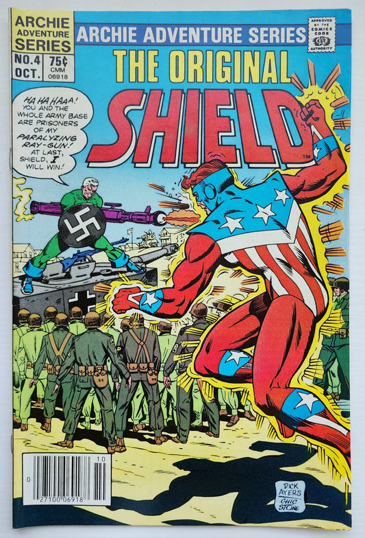 ORIGINAL SHIELD #4 1984 NEWSSTAND Archie ARCHIE COMICS