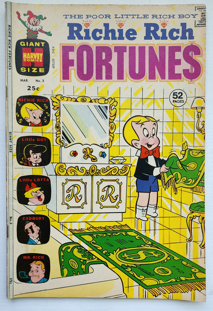 RICHIE RICH FORTUNES #3 1972 Richie Rich HARVEY COMICS