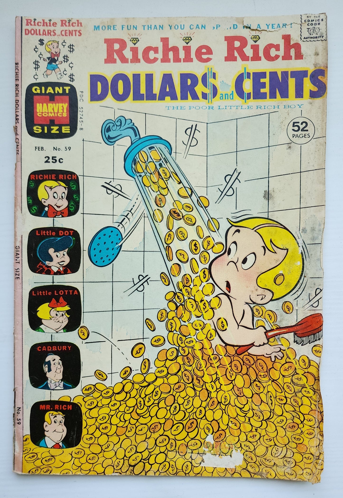 RICHIE RICH DOLLARS CENTS #59 1974 Richie Rich HARVEY COMICS
