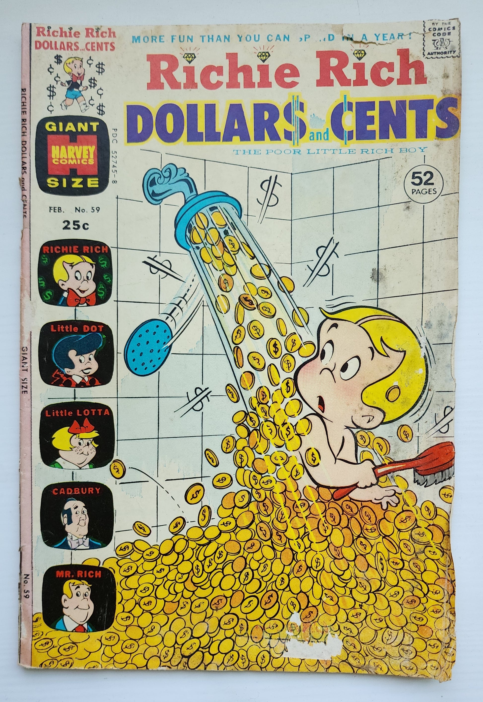 RICHIE RICH DOLLARS CENTS #59 1974 Richie Rich HARVEY COMICS