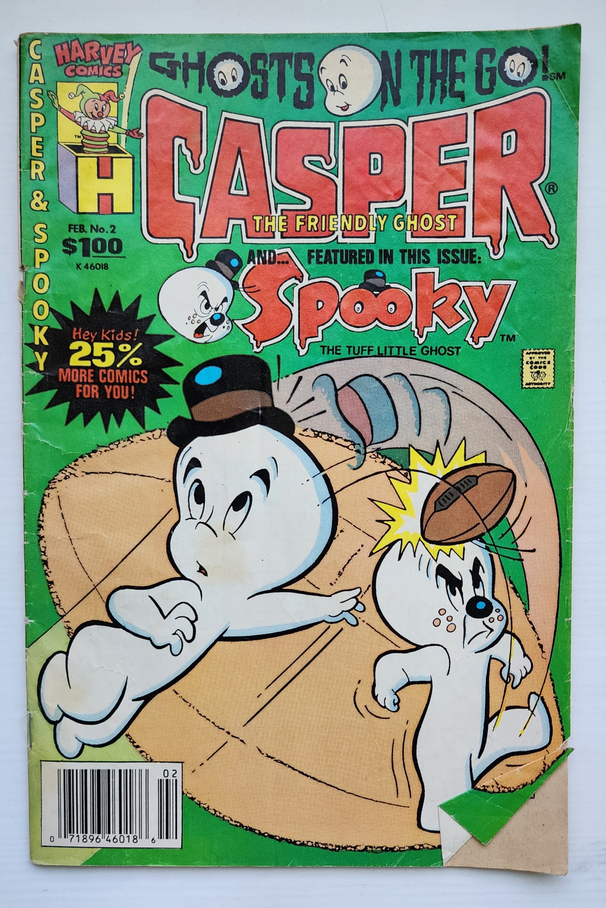 CASPER THE FRIENDLY GHOST & SPOOKY #2 1988 NEWSSTAND [IO2] Casper HARVEY COMICS