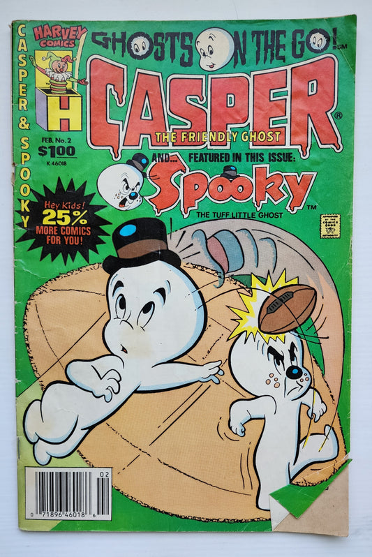 CASPER THE FRIENDLY GHOST & SPOOKY #2 1988 NEWSSTAND [IO2] Casper HARVEY COMICS