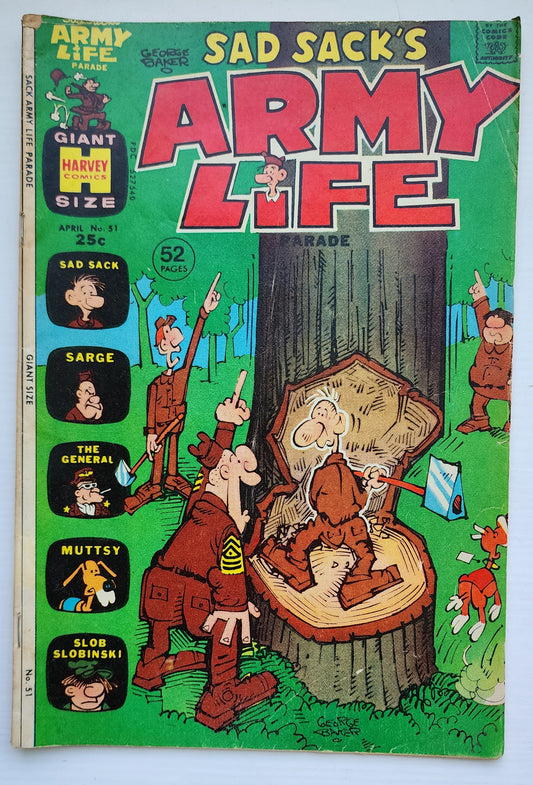 SAD SACK ARMYS LIFE #51 1974 Casper HARVEY COMICS
