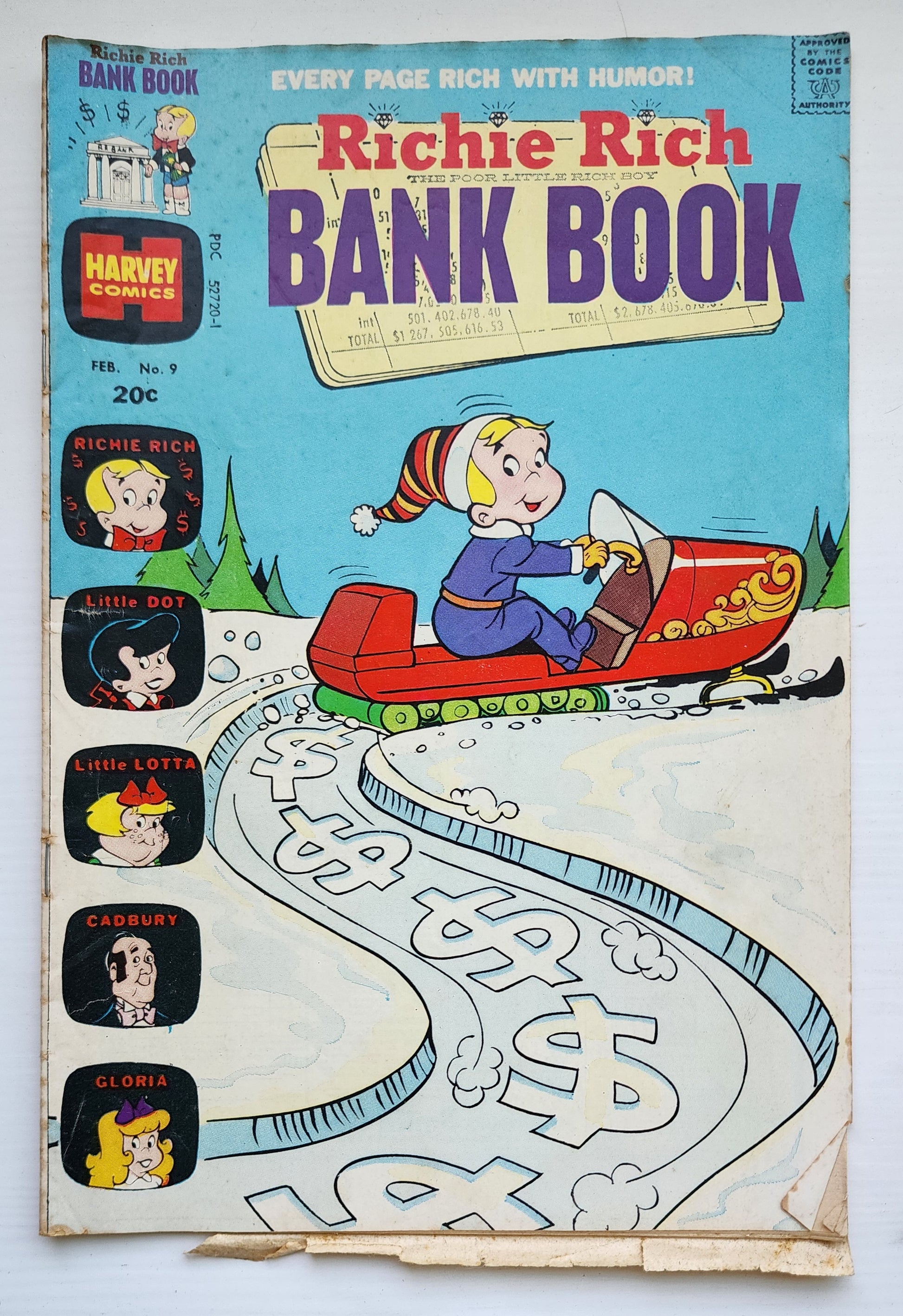 RICHIE RICH BANK BOOK #9 1974 Richie Rich HARVEY COMICS
