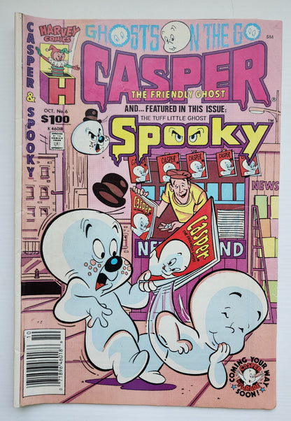CASPER THE FRIENDLY GHOST & SPOOKY #6 1988 NEWSSTAND Casper HARVEY COMICS
